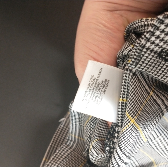 Modcloth Plaid Cropped Pants Ruffle Suspenders overalls wide leg, size 4X - Picture 6 of 10